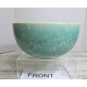 Jars France Tourron Jade 9" Round Deep Serving Bowl Stoneware Ceramic Saladier
